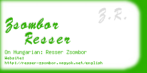 zsombor resser business card